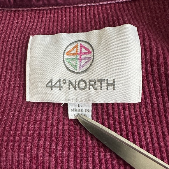 44° North Women’s Waffle Knit Henley Long Sleeve Top Size L Purple NWT - Picture 6 of 13
